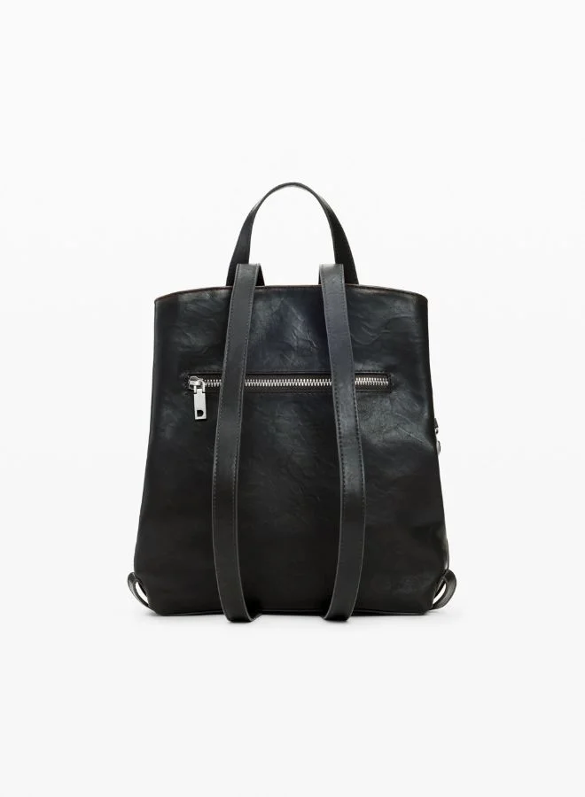DESIGUAL Black Small backpack with flower appliques for Women | Best Price UAE